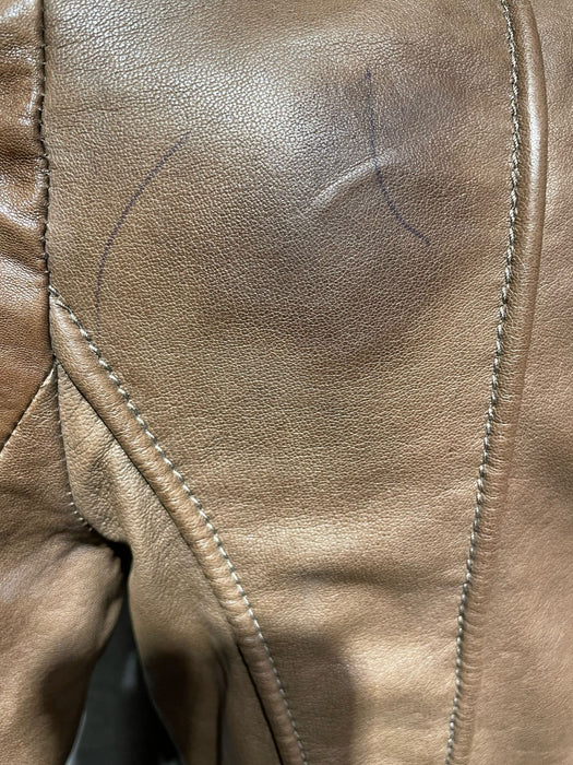 Emporio Armani Kadın Kahverengi Deri Ceket XS