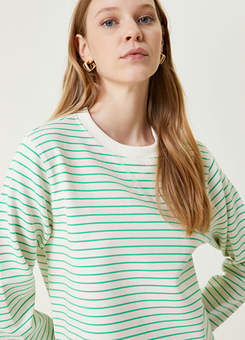 Beymen Çizgili Kadın Sweatshirt S