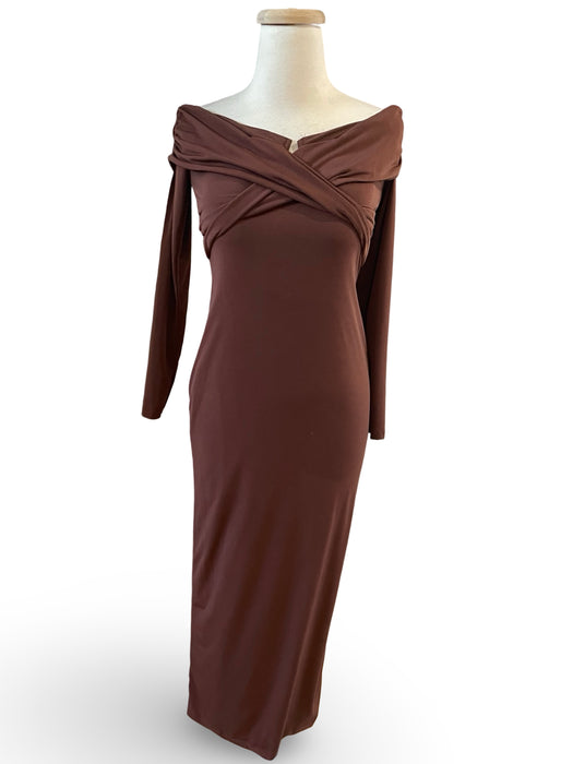 Kahverengi Kadın Elbise XS