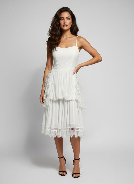 DCEY Beyaz Kadın Elbise