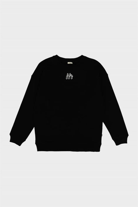 Fifty Siyah Unisex Sweatshirt L