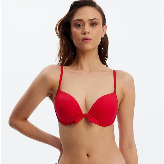 Louren Kırmızı Kadın Bikini Üstü S