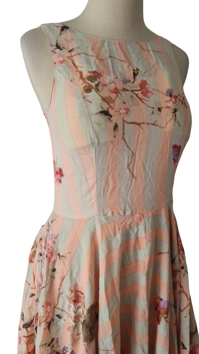 Antica Sartaria Pembe Desenli Kadın Elbise S