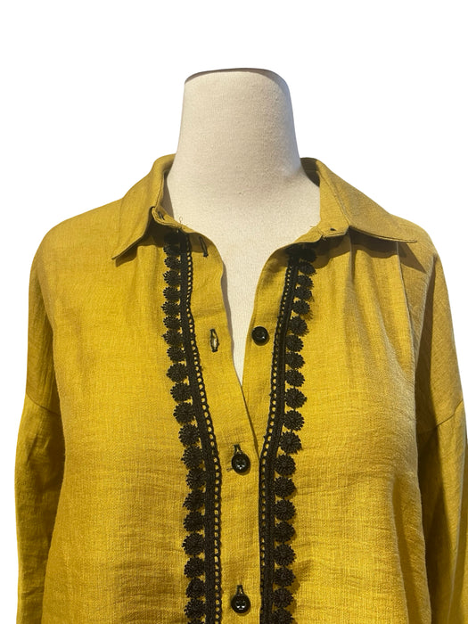 City Pearl Yeşil Kadın Gömlek M