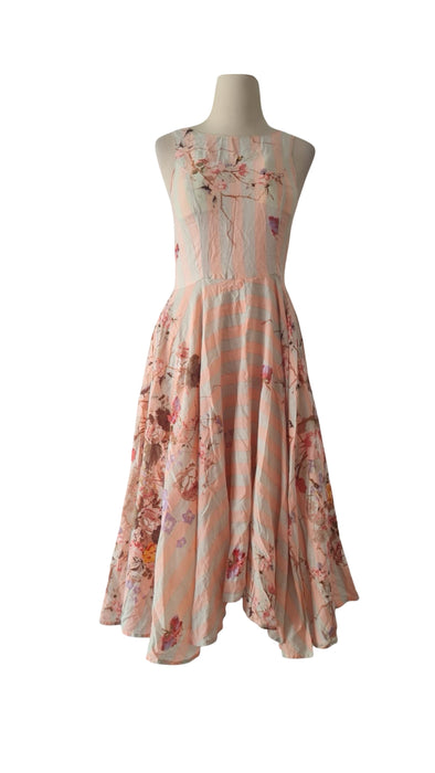 Antica Sartaria Pembe Desenli Kadın Elbise S