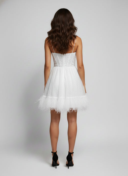 DCEY Beyaz Kadın Abiye XS