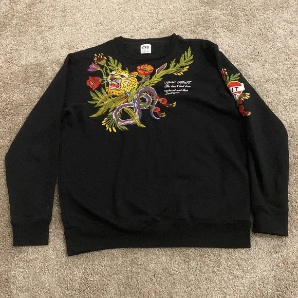 Zara Siyah Kadın Sweatshirt M