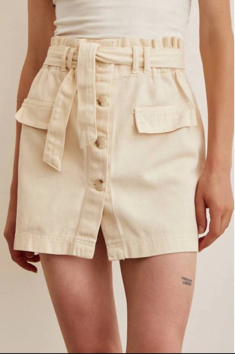 Zara Ekru Kadın Şort XS