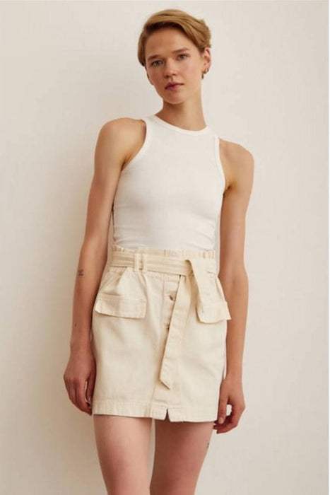 Zara Ekru Kadın Şort XS