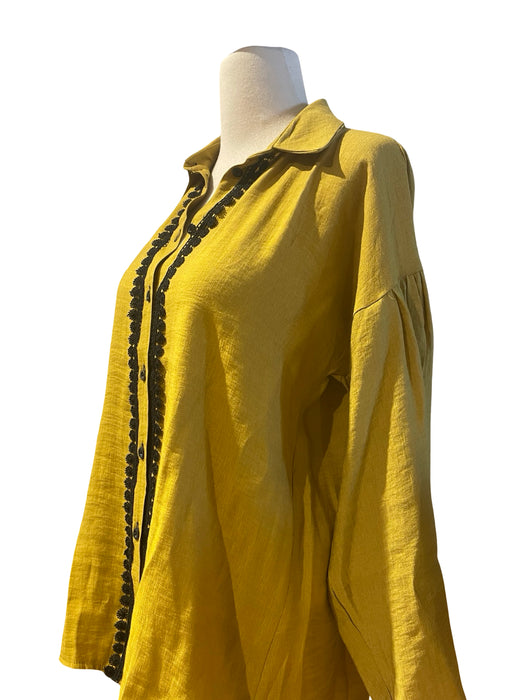 City Pearl Yeşil Kadın Gömlek M