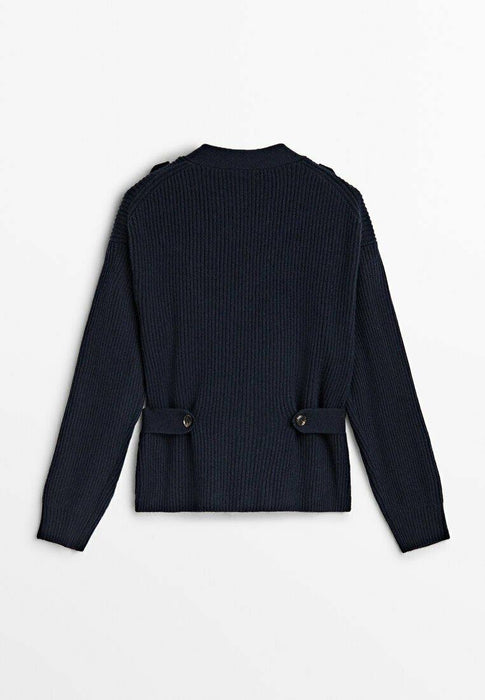 Massimo Dutti Lacivert Kadın Hırka XS