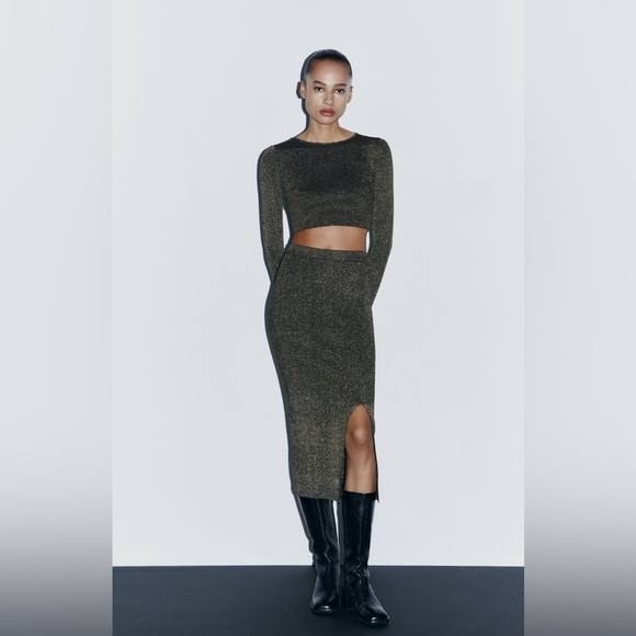 Zara Dore Kadın Crop Bluz S