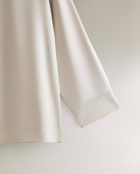 Zara Bej İpek Gömlek XS