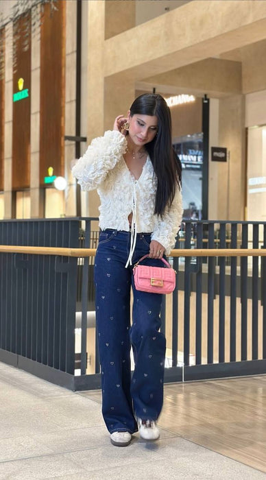 Zara Mavi Denim Kot Pantolon XS