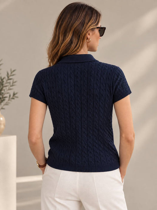 Ralph Lauren Lacivert Kadın Triko Tshirt XL