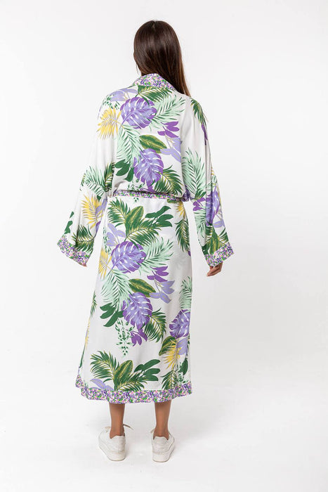 Quzu Çok Renkli Kadın Kimono L