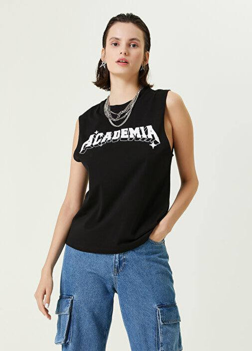 Academia Siyah Kadın T-Shirt M