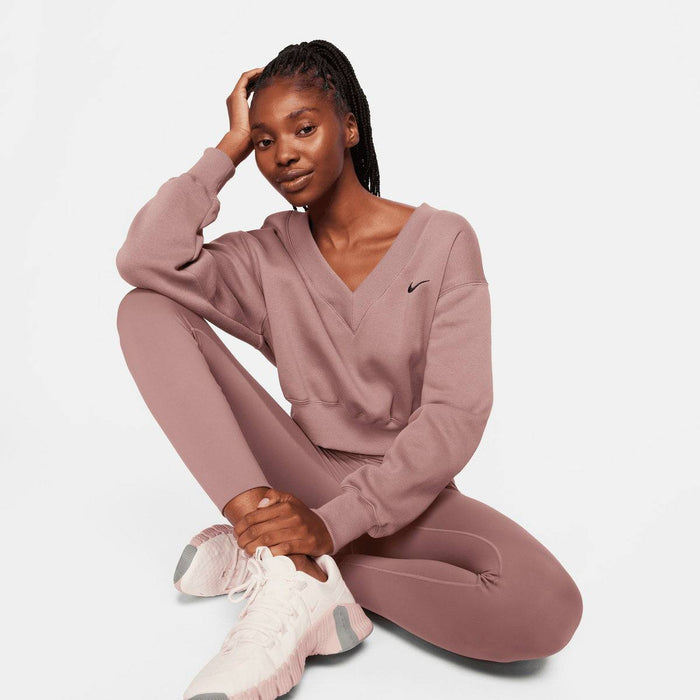 Nike Sportswear Phoenix Fleece Kadın Kahverengi Crop Sweatshirt M