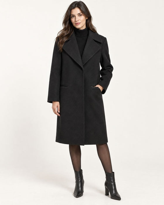 Massimo Dutti Siyah Kadın Kaban M