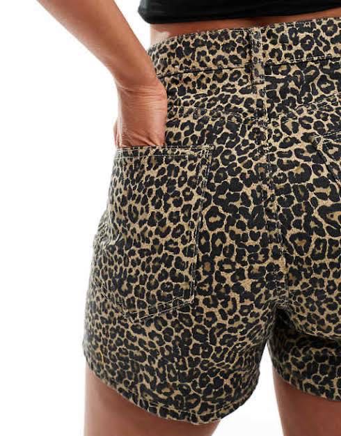 Mango Leopar Kadın Şort S