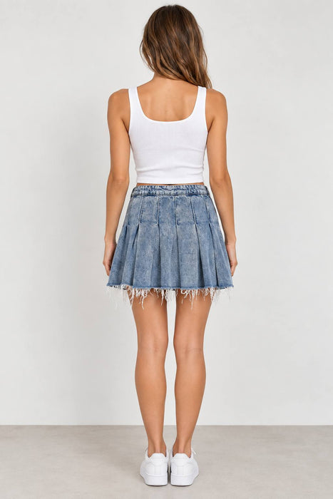 Zara Mavi Kadın Denim Kısa Etek XS