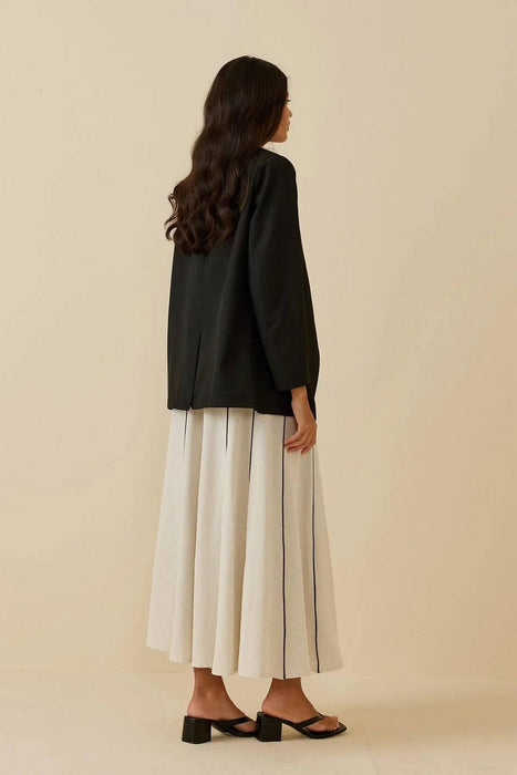 Fahhar Siyah Kadın  Oversize Blazer Ceket L-XL