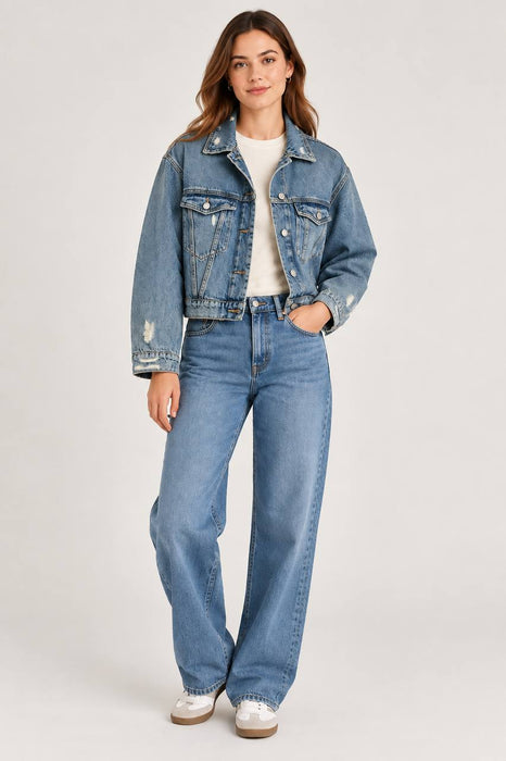 Stradivarus Mavi Kadın Denim Ceket S