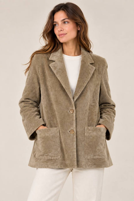 Beyliss Kahverengi Kadın Kadife Blazer Ceket M