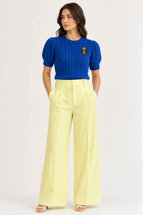 Zara Sarı Kadın Kumaş Palazzo Pantolon XS