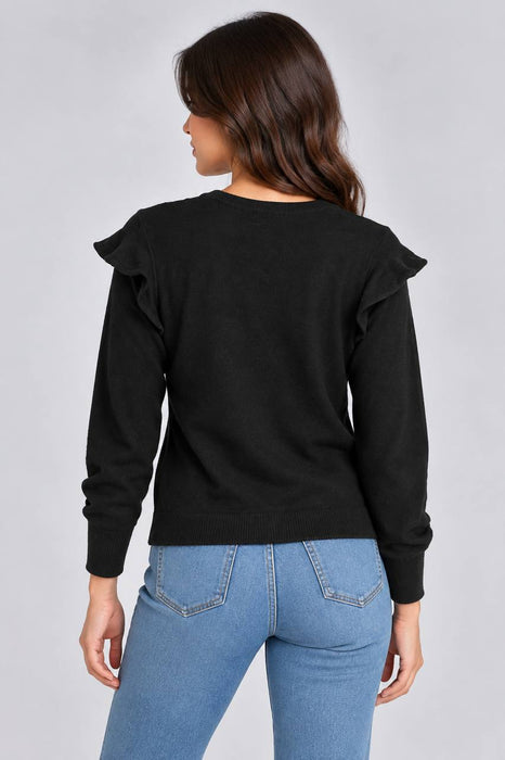 Massimo Dutti Siyah Kadın Uzun Kollu Kazak XS