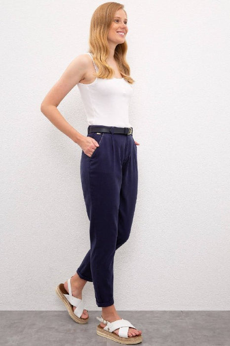U.S Polo Assn Lacivert Kadın Kanvas Pantolon XL
