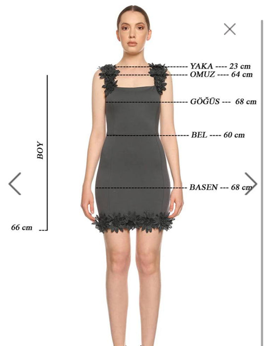 Love Me Too Siyah Kadın Elbise M