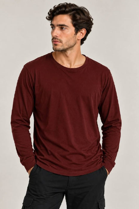 M&S Bordo Erkek Uzun Kollu Tshirt S