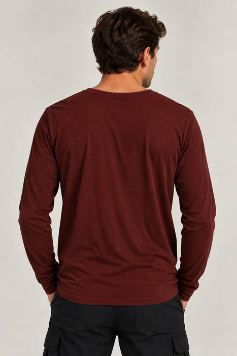 M&S Bordo Erkek Uzun Kollu Tshirt S