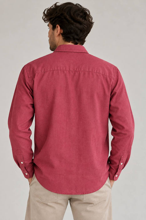 Massimo Dutti Pembe Erkek Keten Gömlek S