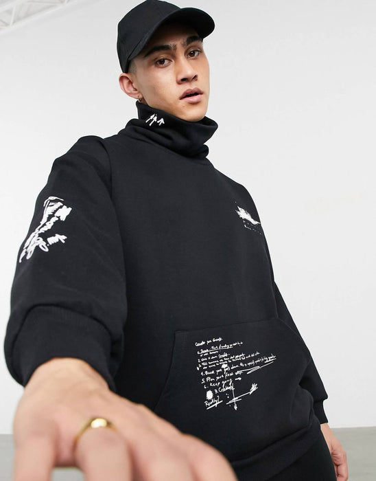 Bershka Siyah Unisex Sweatshirt M