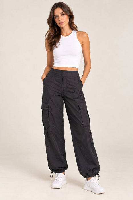 Zara Siyah Kadın Kargo Pantolon XS