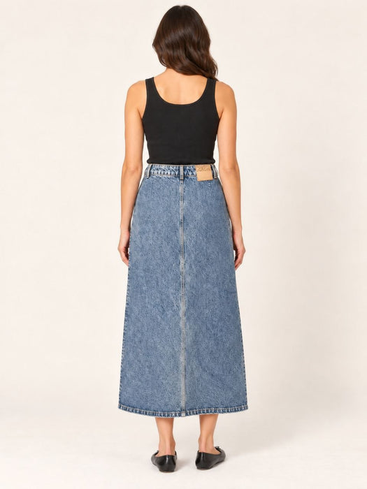 Cekette Mavi Kadın Denim Uzun Etek S
