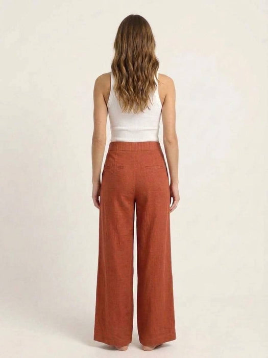 Zara Kiremit Kadın Bol Paça Pantolon XS