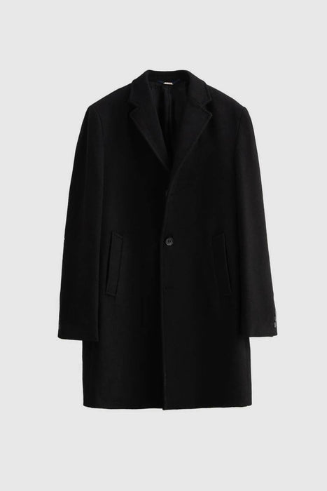 DS Siyah Yün Kaşe Erkek Kaban XL