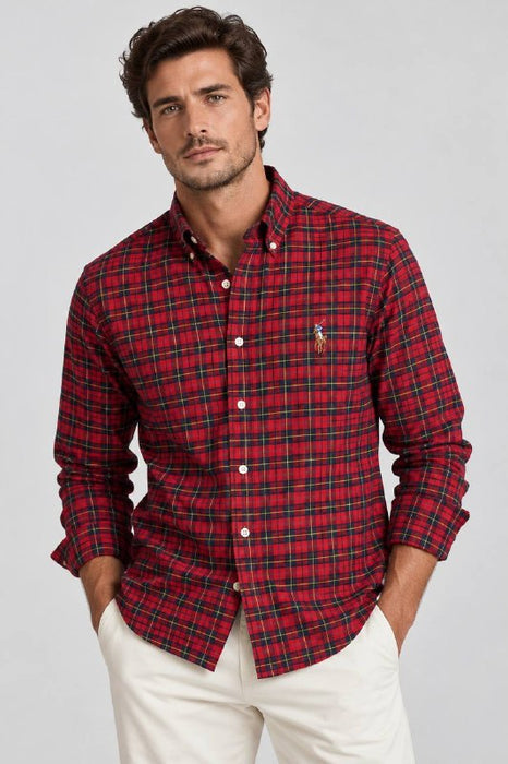 Ralph Lauren Ekoseli Erkek Uzun Kollu Gömlek M