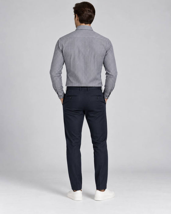 Hugo Boss Çizgili Erkek Uzun Kollu Gömlek L