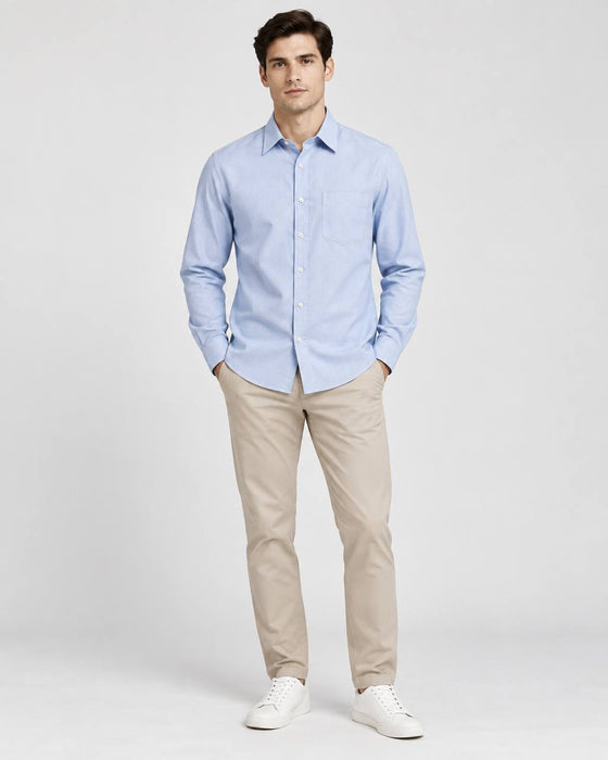 Brooks Brothers Mavi Erkek Uzun Kollu Gömlek L