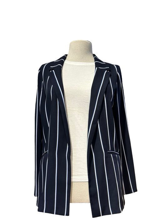 LC Waikiki Lacivert Çizgili Kadın Blazer Ceket S