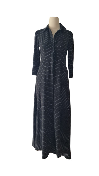 Puantiyeli Uzun Kadın Elbise S