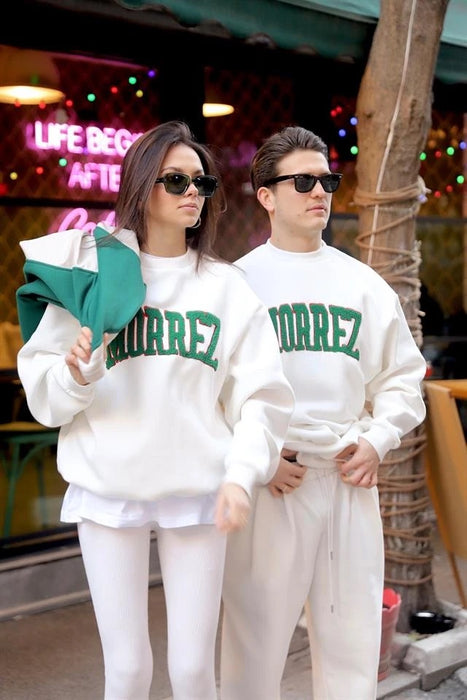 Morrez Beyaz Unisex Sweathirt S