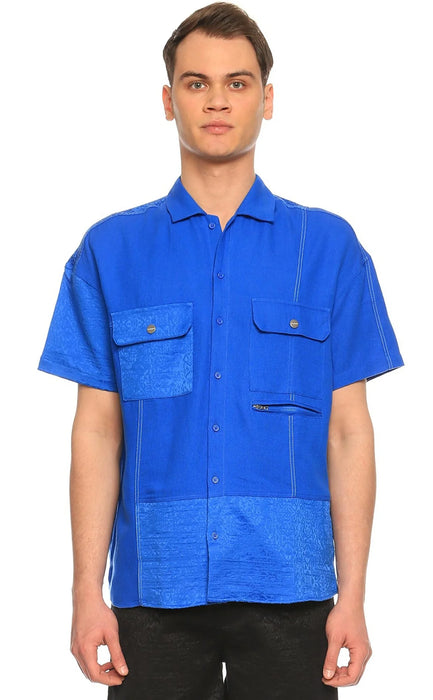 Les Benjamins Saks Mavisi Erkek Gömlek XXL