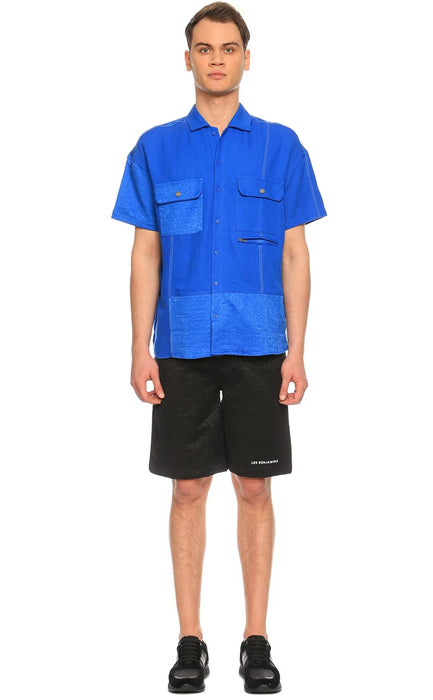 Les Benjamins Saks Mavisi Erkek Gömlek XXL