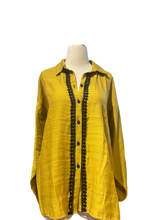 City Pearl Yeşil Kadın Gömlek M