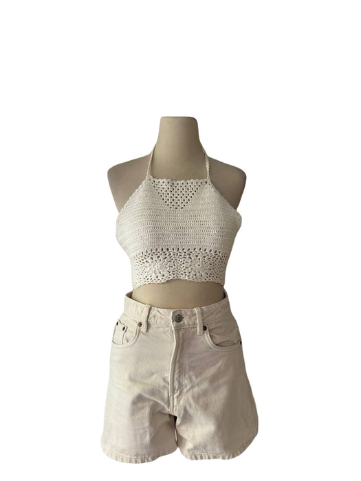 El örgüsü Kadın Crop Top S